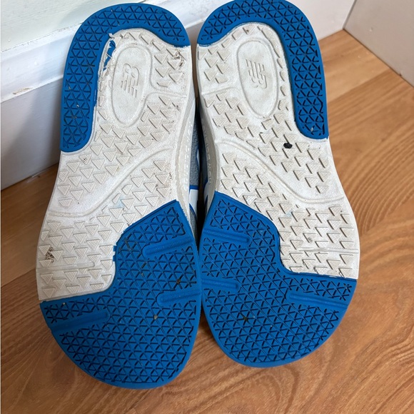 New Balance Gray and Red Kids Sneakers - Picture 6 of 7